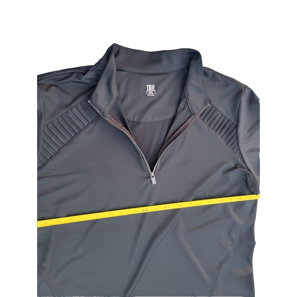 Tail‎ Activewear Womens XXL Black Quarter Zip Pullover Golf Tennis Athletic Top